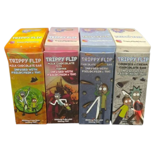 Trippy Flip Chocolate Bars 3500mg Psilocybin 500mg THC