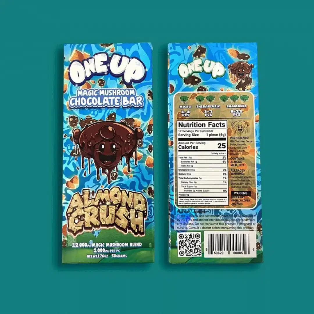 One Up Magic Mushroom Chocolate Bar | Mushroom Blend | 12,000mg