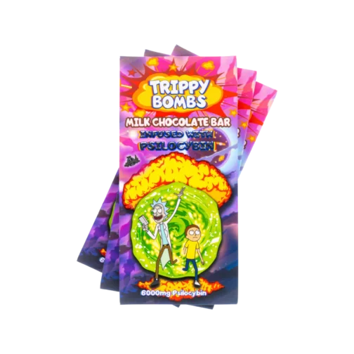 Trippy Bombs Milk Chocolate Bar - Infused with Psilocybin 6000mg