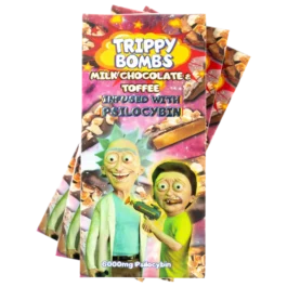 Trippy Bombs | Milk & Toffee Chocolate Bar | 6000mg