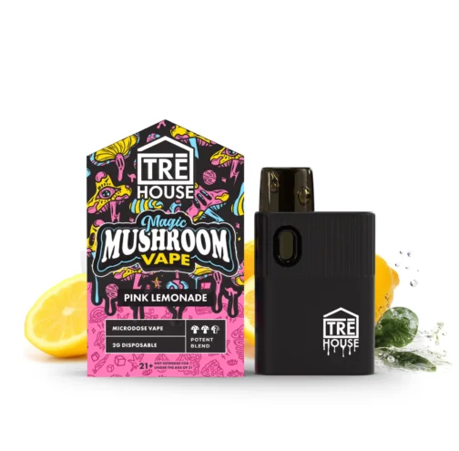 tre house magic mushroom vape - pink lemonade 2g disposable